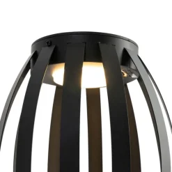 QAZQA Gartenbeleuchtung|Led-Außenleuchten*Outdoor Tischleuchte Schwarz 3-stufig dimmbar Solar und wiederaufladbar - Sheldon