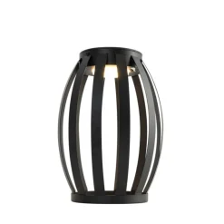 QAZQA Gartenbeleuchtung|Led-Außenleuchten*Outdoor Tischleuchte Schwarz 3-stufig dimmbar Solar und wiederaufladbar - Sheldon