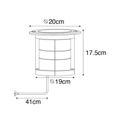 QAZQA Gartenbeleuchtung|Bodenstrahler Außen*Outdoor-Bodenstrahler Stahl AR111 einstellbar IP65 - Delux Honey