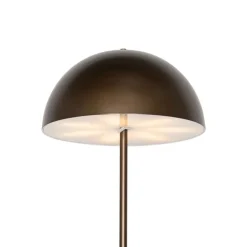 QAZQA Gartenbeleuchtung|Led-Außenleuchten*Outdoor-Stehleuchte Pilz Dunkelbronze Wiederaufladbar - Keira