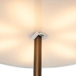 QAZQA Gartenbeleuchtung|Led-Außenleuchten*Outdoor-Stehleuchte Pilz Dunkelbronze Wiederaufladbar - Keira