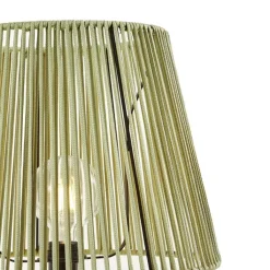 QAZQA Stehlampen Außen|Gartenbeleuchtung*Outdoor-Stehleuchte schwarz mit grünem Seilschirm IP44 - Virginia Jayla