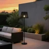 QAZQA Stehlampen Außen|Gartenbeleuchtung*Outdoor-Stehleuchte schwarz mit schwarzem Seilschirm IP44 - Virginia Jayla