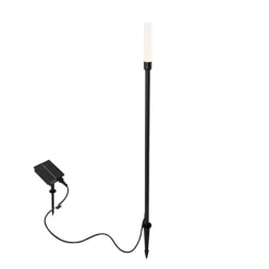 QAZQA Gartenbeleuchtung|Led-Außenleuchten*Outdoor-Stehleuchte schwarz inkl. wiederaufladbarem LED und Solar - Barry