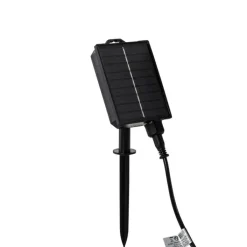 QAZQA Gartenbeleuchtung|Led-Außenleuchten*Outdoor-Stehleuchte schwarz inkl. wiederaufladbarem LED und Solar - Barry