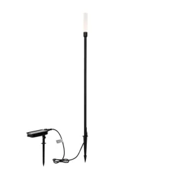 QAZQA Gartenbeleuchtung|Led-Außenleuchten*Outdoor-Stehleuchte schwarz inkl. wiederaufladbarem LED und Solar - Barry