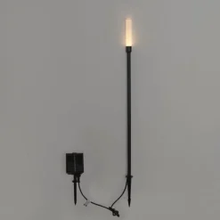 QAZQA Gartenbeleuchtung|Led-Außenleuchten*Outdoor-Stehleuchte schwarz inkl. wiederaufladbarem LED und Solar - Barry