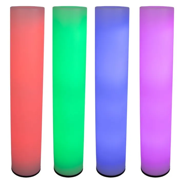 Newgarden Gartenbeleuchtung|Led-Außenleuchten*Outdoor-Stehleuchte weiß inkl. LED IP65 Wiederaufladbar RGBW - Fity