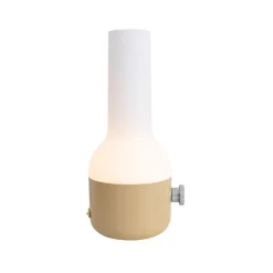 QAZQA Gartenbeleuchtung|Led-Außenleuchten*Outdoor-Tischleuchte Gold mit Weiß inkl. wiederaufladbarem LED IP44 - Haard