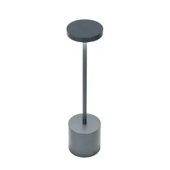 QAZQA Tischlampe Außen|Akku Lampen*Outdoor-Tischleuchte grau inkl. LED mit Touchdimmer wiederaufladbar - Dupont