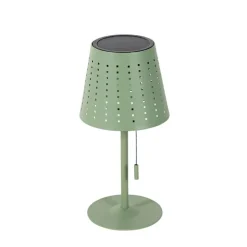 QAZQA Gartenbeleuchtung|Led-Außenleuchten*Outdoor-Tischleuchte grün inkl. LED 3-stufig dimmbar wiederaufladbar und Solar - Ferre