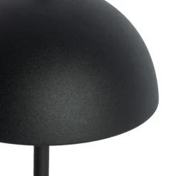 QAZQA Gartenbeleuchtung|Led-Außenleuchten*Outdoor-Tischleuchte Pilz schwarz wiederaufladbar 3-stufig dimmbar - Keira