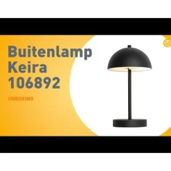 QAZQA Gartenbeleuchtung|Led-Außenleuchten*Outdoor-Tischleuchte Pilz schwarz wiederaufladbar 3-stufig dimmbar - Keira