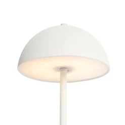 QAZQA Gartenbeleuchtung|Led-Außenleuchten*Outdoor-Tischleuchte Pilz Weiß Wiederaufladbar 3-stufig Dimmbar - Keira