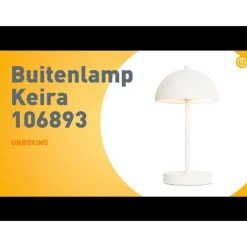 QAZQA Gartenbeleuchtung|Led-Außenleuchten*Outdoor-Tischleuchte Pilz Weiß Wiederaufladbar 3-stufig Dimmbar - Keira