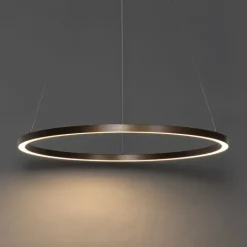 QAZQA Professional Schlafzimmerlampen|Küchenlampen*Pendelleuchte Bronze 80 cm inkl. LED 3-Stufen-Dimmbar - Girello