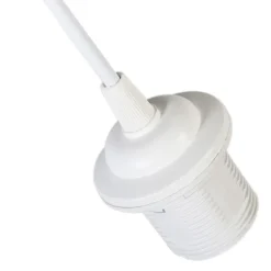 Kinder QAZQA Kinderzimmerlampen|Küchenlampen*Pendelleuchte im Landhausstil weiß mit Federn - Feather