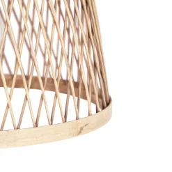 QAZQA Pendelleuchten|Wohnzimmerlampen*Pendelleuchte im Landhausstil Seil mit Rattan - Calamus