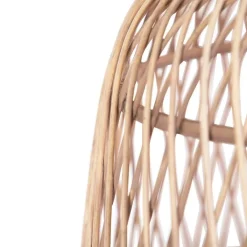 QAZQA Pendelleuchten|Wohnzimmerlampen*Pendelleuchte im Landhausstil Seil mit Rattan - Calamus