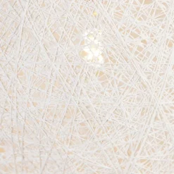 QAZQA Schlafzimmerlampen|Esszimmerlampen*Pendelleuchte im Landhausstil weiße Kugel 60cm - Corda