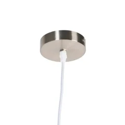 QAZQA Pendelleuchten|Wohnzimmerlampen*Pendelleuchte im Landhausstil weiße Kugel 35cm - Corda