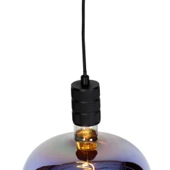 QAZQA Deckenstrahler|Aufbaustrahler*Pendelleuchte mit Schienenaufhängung schwarz inkl. LED G220 - Cavalux