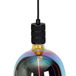 QAZQA Deckenstrahler|Aufbaustrahler*Pendelleuchte mit Schienenaufhängung schwarz inkl. LED G170 - Cavalux