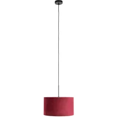 QAZQA Pendelleuchten|Wohnzimmerlampen*Pendelleuchte mit Veloursschirm rot/gold 35 cm - Combi