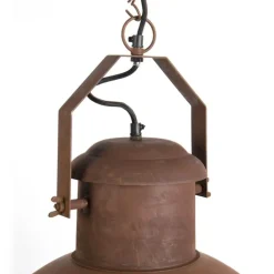 QAZQA Pendelleuchten|Wohnzimmerlampen*Pendelleuchte rost mit goldener Innenseite - Engine