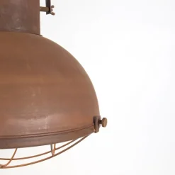 QAZQA Pendelleuchten|Wohnzimmerlampen*Pendelleuchte rost mit goldener Innenseite - Engine