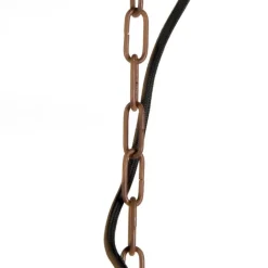 QAZQA Pendelleuchten|Wohnzimmerlampen*Pendelleuchte rost mit goldener Innenseite - Engine