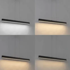 QAZQA Professional Led-Pendelleuchten|Pendelleuchten*Pendelleuchte schwarz inkl. LED 3-Stufen-Dimmbar 2700-4000K mit Dip-Schalter - Keane