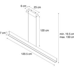 QAZQA Professional Led-Pendelleuchten|Pendelleuchten*Pendelleuchte schwarz inkl. LED 3-Stufen-Dimmbar 2700-4000K mit Dip-Schalter - Keane