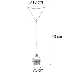 QAZQA Leuchten Ohne Schirm|Pendelleuchten*Pendelleuchte weiß 80 cm - Stenley