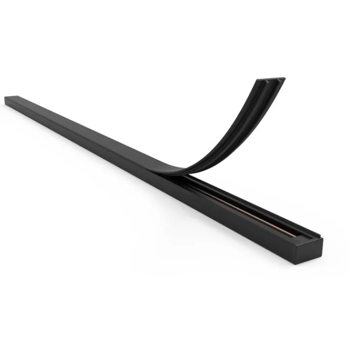 QAZQA Deckenstrahler|Aufbaustrahler*1-Phasen Schienenabdeckung schwarz 87 cm - Iconic