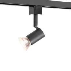 QAZQA Deckenstrahler|Aufbaustrahler*1-Phasen-Schiene spot schwarz - Jeany