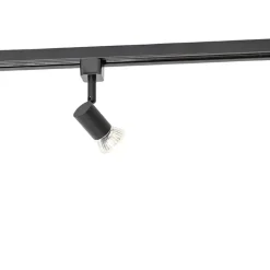 QAZQA Deckenstrahler|Aufbaustrahler*1-Phasen-Schiene spot schwarz - Jeany