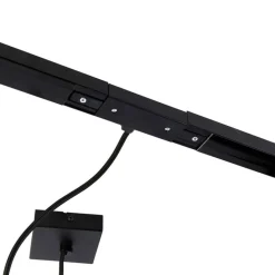 QAZQA Deckenstrahler|Aufbaustrahler*1-Phasen-Schienensystem dunkelbronze mit 4 Strahlern und I-Netzteil quadratisch - Jeana