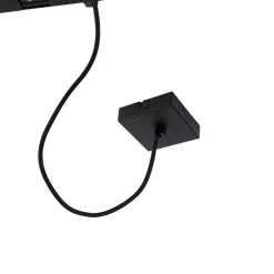 QAZQA Deckenstrahler|Aufbaustrahler*1-Phasen-Schienensystem dunkelbronze mit 4 Strahlern und I-Netzteil quadratisch - Jeana