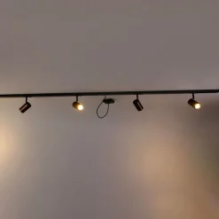 QAZQA Deckenstrahler|Aufbaustrahler*1-Phasen-Schienensystem dunkelbronze mit 4 Strahlern und I-Netzteil quadratisch - Jeana