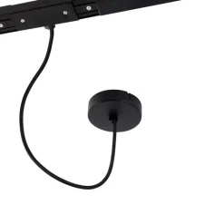 QAZQA Deckenstrahler|Aufbaustrahler*1-Phasen-Schienensystem dunkelbronze mit 4 Strahlern und 1 Netzteil rund - Jeana