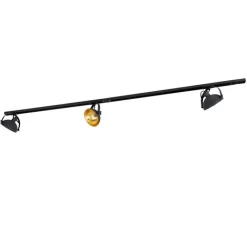 QAZQA Deckenstrahler|Aufbaustrahler*1-Phasen-Schienensystem mit 3 Strahlern schwarz verstellbar - Magnax