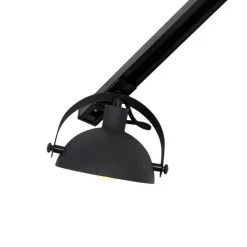 QAZQA Deckenstrahler|Aufbaustrahler*1-Phasen-Schienensystem mit 3 Strahlern schwarz verstellbar - Magnax