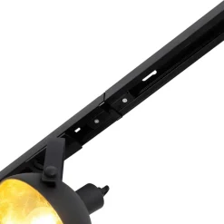 QAZQA Deckenstrahler|Aufbaustrahler*1-Phasen-Schienensystem mit 3 Strahlern schwarz verstellbar - Magnax