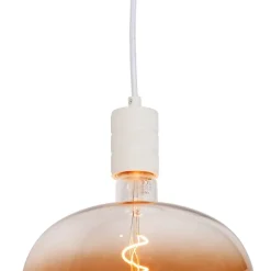 QAZQA Schlafzimmerlampen|Küchenlampen*1-Phasen-Schienensystem mit 3 Strahlern und Hängelampen weiß - Cavalux Jeana