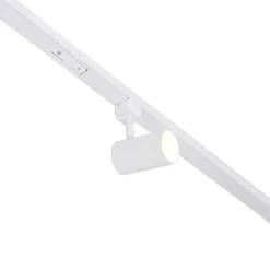 QAZQA Schlafzimmerlampen|Küchenlampen*1-Phasen-Schienensystem mit 3 Strahlern und Hängelampen weiß - Cavalux Jeana