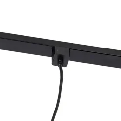 QAZQA Deckenstrahler|Aufbaustrahler*1-Phasen-Schienensystem mit 3 Strahlern und Hängelampen dunkelbronze - Cavalux Jeana