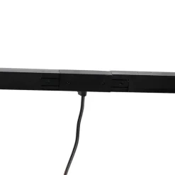 QAZQA Schlafzimmerlampen|Esszimmerlampen*1-Phasen-Schienensystem schwarz mit 4 Strahlern und I-Netzteil quadratisch - Jeana