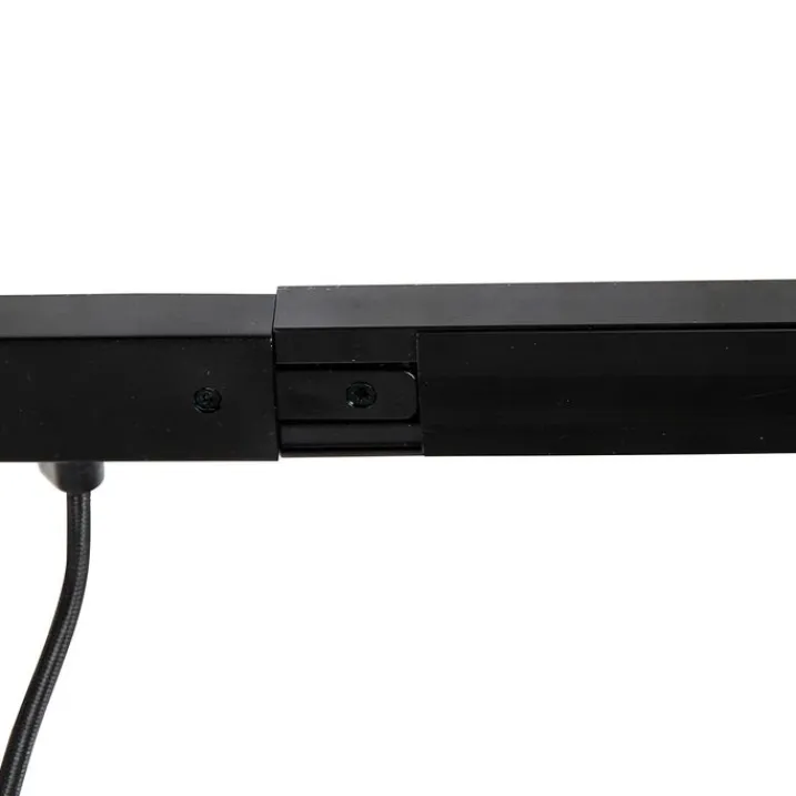 QAZQA Deckenstrahler|Aufbaustrahler*1-Phasen-Schienensystem schwarz mit 4 Strahlern und 1 Netzteil rund - Jeana