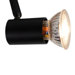 QAZQA Deckenstrahler|Aufbaustrahler*3-Phasiger Schienenstrahler schwarz GU10 50mm - 3-Phasig Jeany
